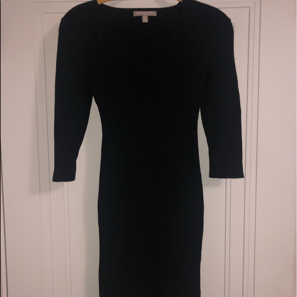 Banana Republic Black Sweater Dress-XS